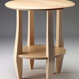 Contemporary Maple Wood End Table
